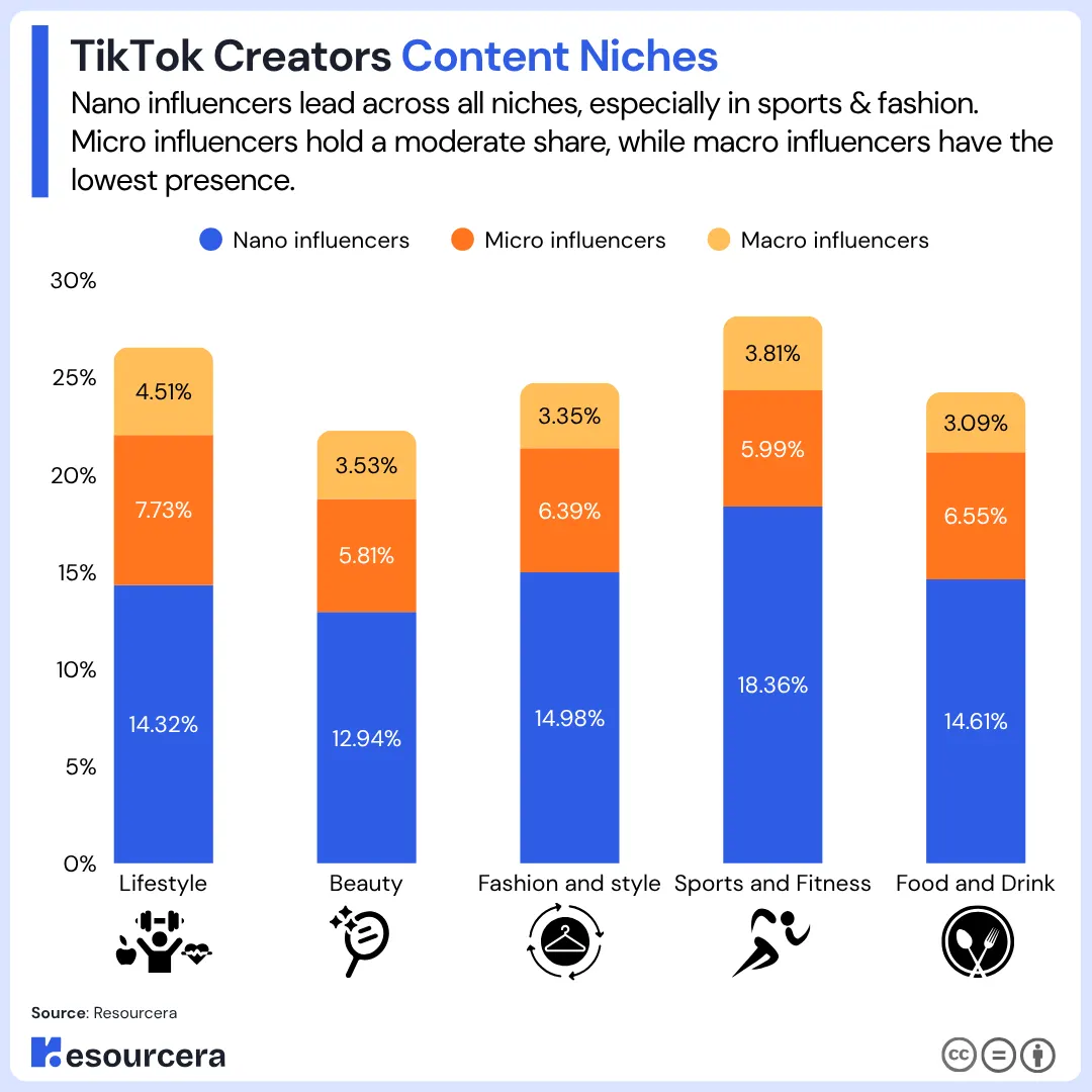 TikTok Creators Content Niches